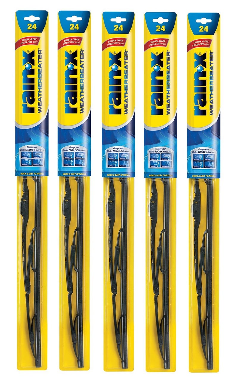 Rain-X RX30224-5PK Weatherbeater Wiper Blade - 24" Windshield Wipers (Pack Of 5), Automotive Replacement Windshield Wiper Blades That Meet Or Exceed OEM Quality And Durability Standards - Image 1